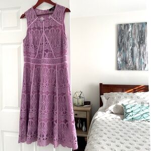 Suzanne Betro Lavender Lace Dress | Womens XL